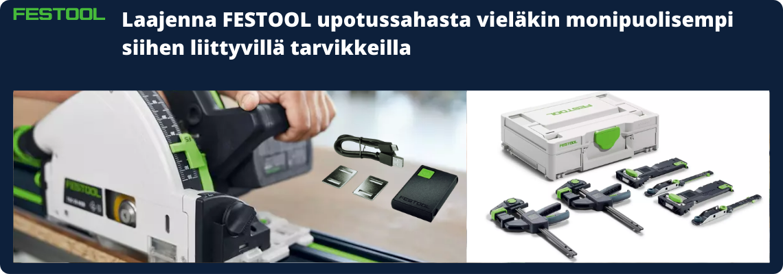 Festool upotussahojen tarvikkeet